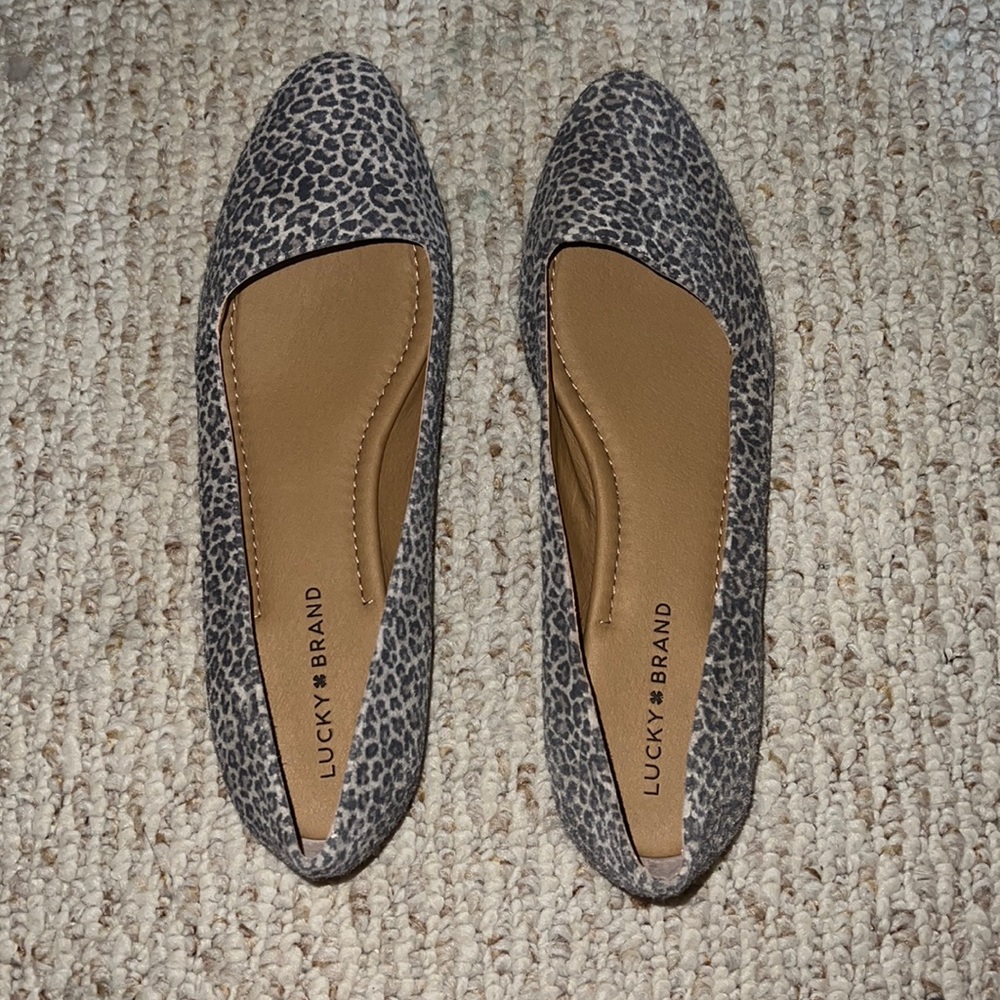 Leopard print lucky flats